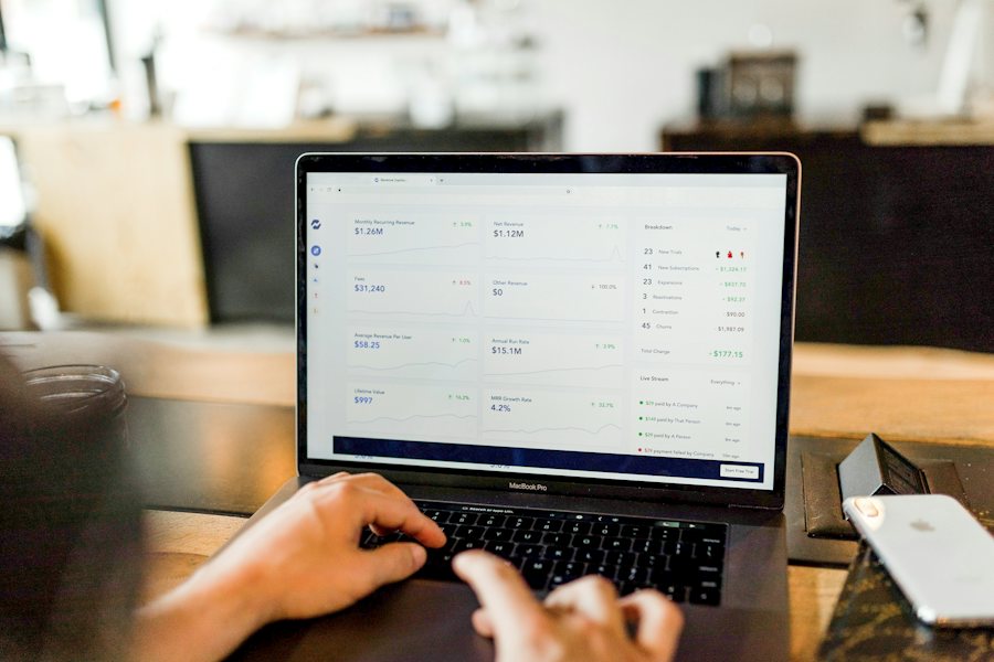 AgroFlow dashboard on a laptop